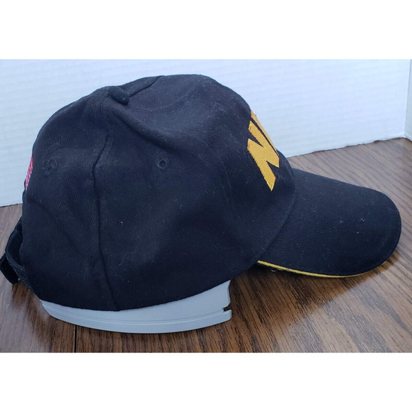 NRA Hat Cap Black and Gold with American Flag Mens Adjustable OSFM 100% Cotton - Picture 5 of 8